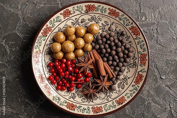 Obraz red and black pepper. Generative AI