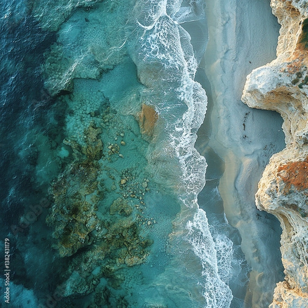Obraz coral reef in the sea. Generative AI