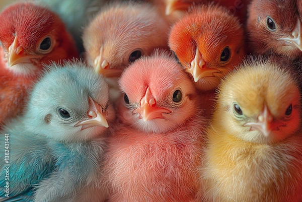 Obraz ducklings in the farm. Generative AI