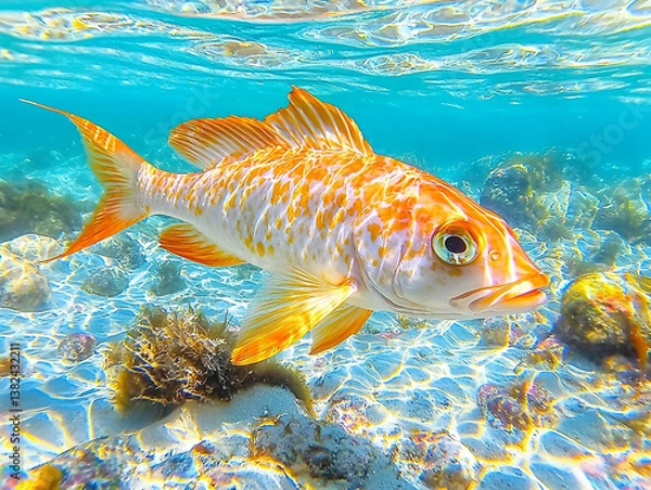 Obraz tropical fish in aquarium. Generative AI