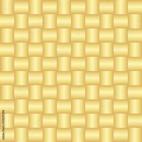 Fototapeta Gold gradient weave. Seamless vector pattern.