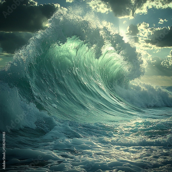 Obraz waves. Generative AI