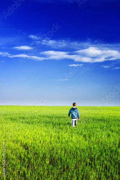 Obraz Cute kid outdoor