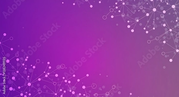 Fototapeta Purple Nebula Network AI Generated