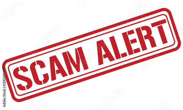Obraz SCAM ALERT red stamp text vector, rubber stamp