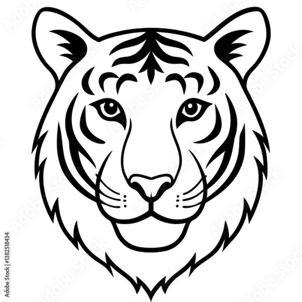 Fototapeta tiger head vector