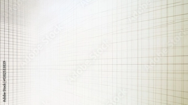 Fototapeta Minimal White Grid Texture Background By Generated AI