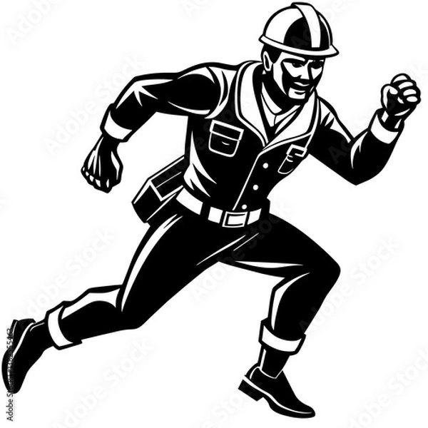 Obraz running man vector