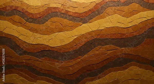 Fototapeta Abstract Wavy Stone Mosaic Texture Background