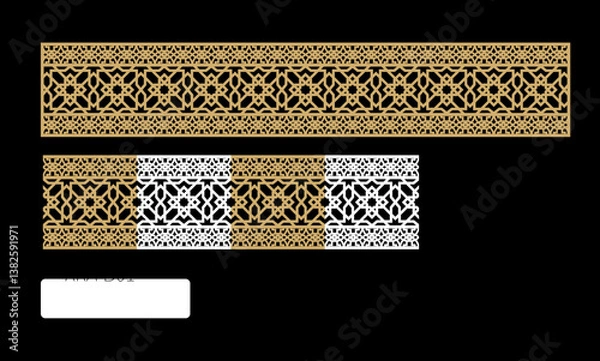 Fototapeta Vector Islamic Motif Design for router machine engraving