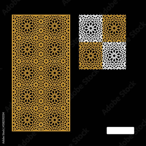 Fototapeta Vector Islamic Motif Design for router machine engraving