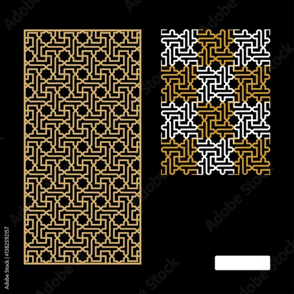 Fototapeta Vector Islamic Motif Design for router machine engraving