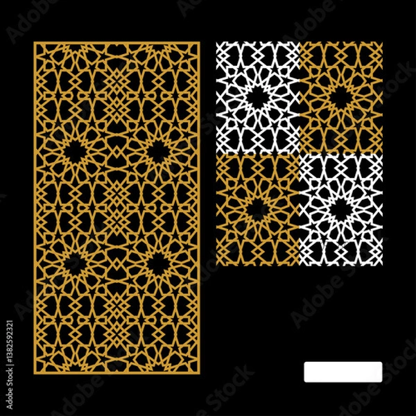 Fototapeta Vector Islamic Motif Design for router machine engraving