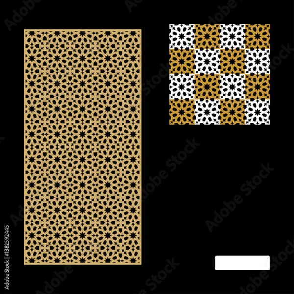 Fototapeta Vector Islamic Motif Design for router machine engraving