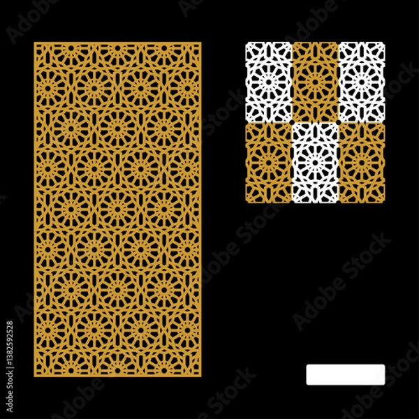 Fototapeta Vector Islamic Motif Design for router machine engraving