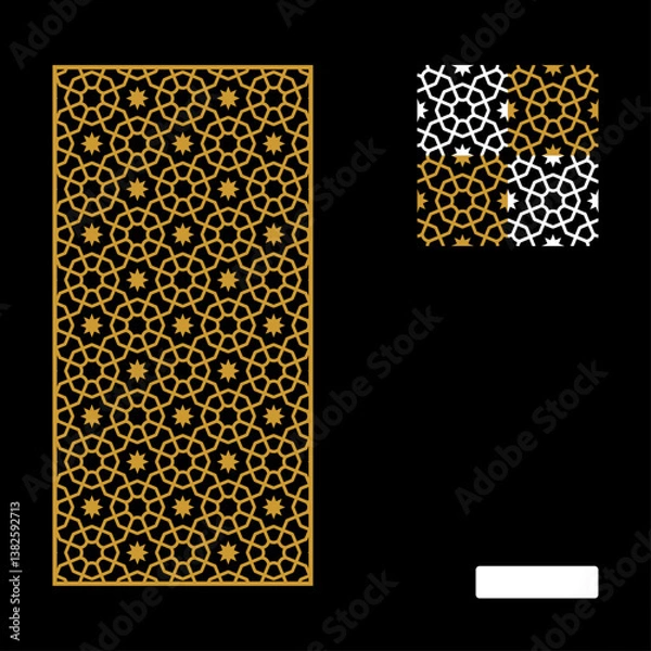 Fototapeta Vector Islamic Motif Design for router machine engraving
