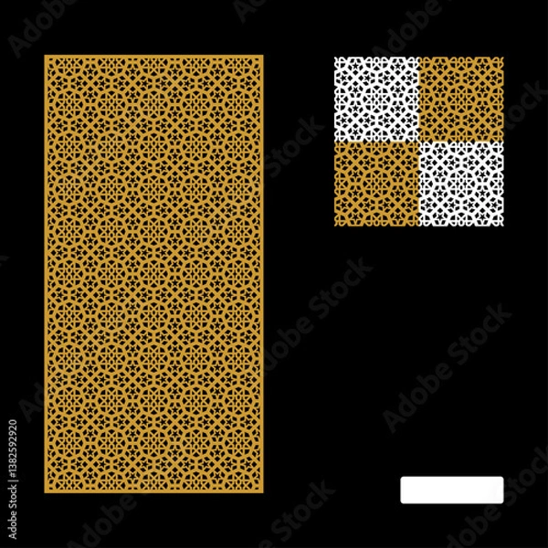 Fototapeta Vector Islamic Motif Design for router machine engraving