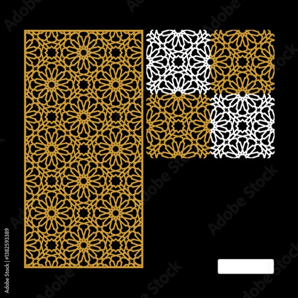 Fototapeta Vector Islamic Motif Design for router machine engraving