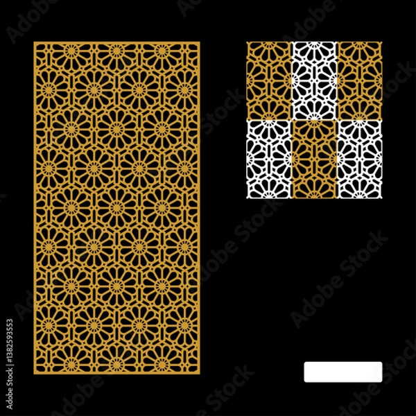 Fototapeta Vector Islamic Motif Design for router machine engraving