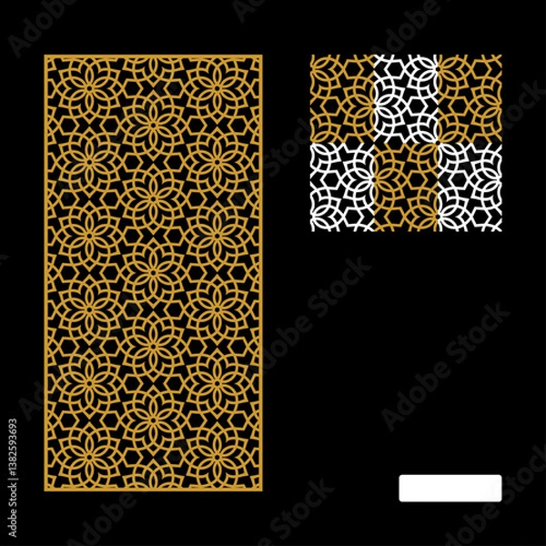 Fototapeta Vector Islamic Motif Design for router machine engraving