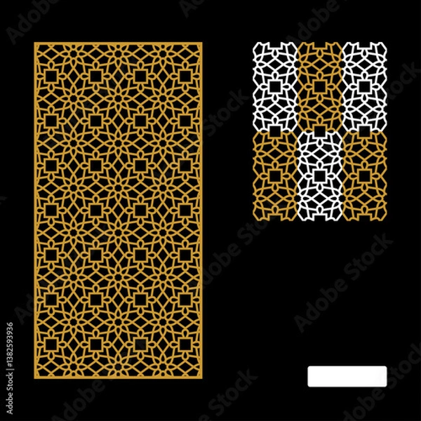 Fototapeta Vector Islamic Motif Design for router machine engraving