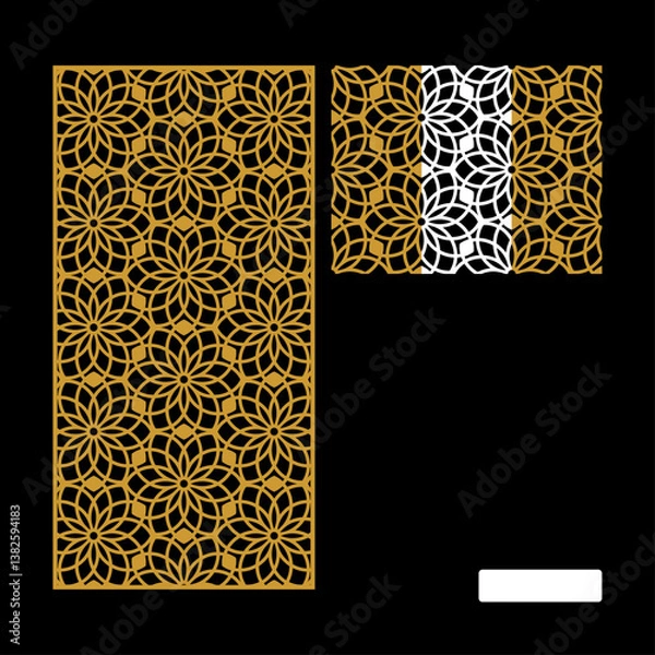 Fototapeta Vector Islamic Motif Design for router machine engraving