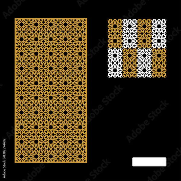 Obraz Vector Islamic Motif Design for router machine engraving