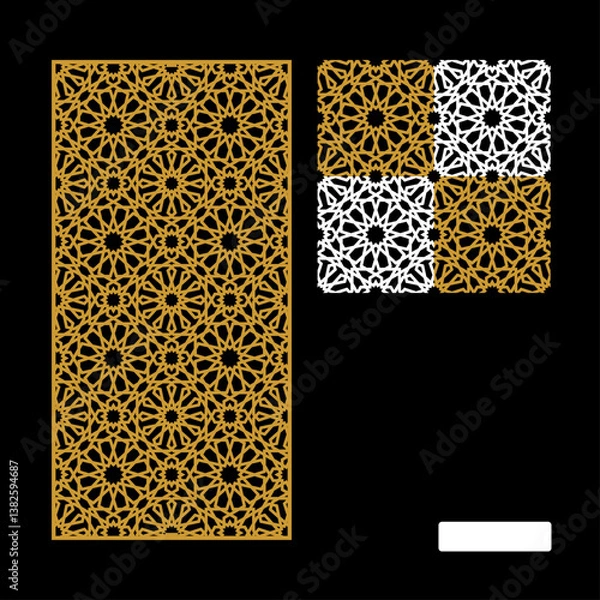 Fototapeta Vector Islamic Motif Design for router machine engraving
