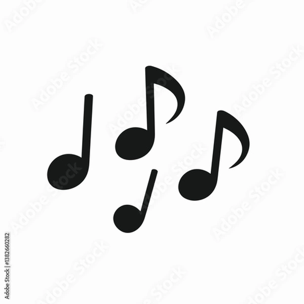 Fototapeta Music notes icons Musical key signs. Vector symbols isolated on a white background
