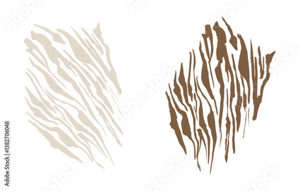 Obraz Tiger prints patterns, safari leopard, jaguar skin Set
