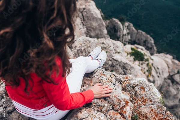 Fototapeta on the edge of the rock