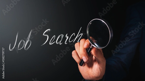 Obraz text sign job search  showing search engine.