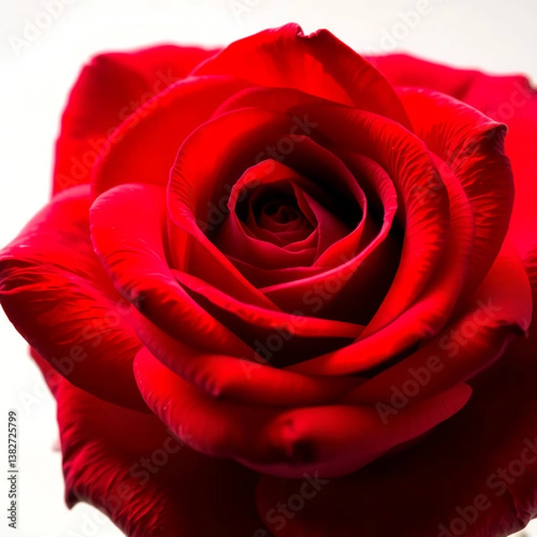 Obraz red rose on white background