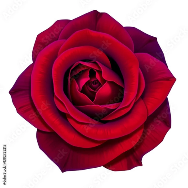 Obraz red rose on white background