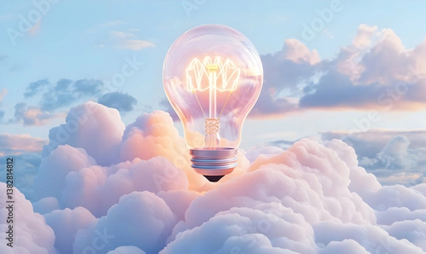 Obraz Creative Lightbulb Concept for Innovative Startup Business Ideas