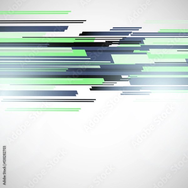 Fototapeta Abstract green line pattern background. Vector illustration.