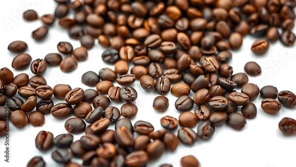 Obraz  Hyper-Realistic Coffee Beans with Rich Texture
