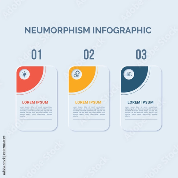 Obraz Square Infographic Design with 4 Steps