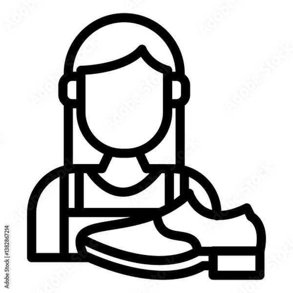 Fototapeta Shoe Maker Lady Icon