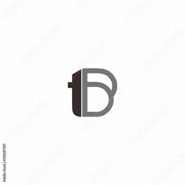 Fototapeta tB initial letter logo