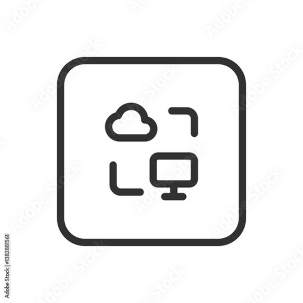 Obraz Cloud Sync Synchronize Computer - Cloud Storage and Data Synchronization Icon