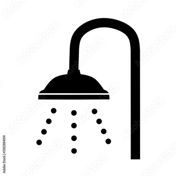 Fototapeta shower icon vector with trendy design