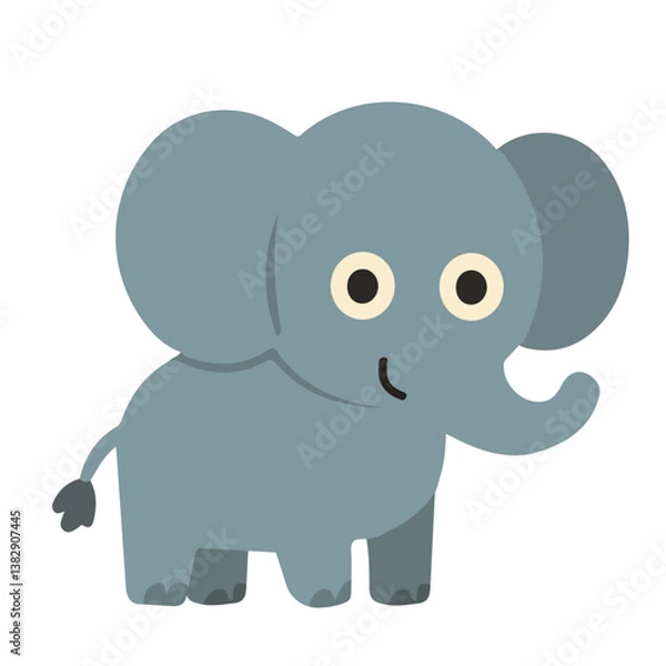 Obraz Cute Cartoon Elephant Character doodle