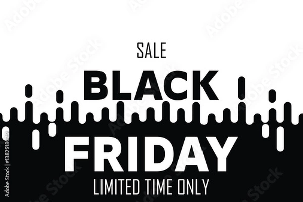 Obraz Black Friday Typography Banner Sale | Modern Text Design
