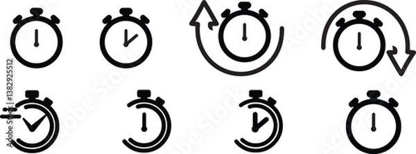 Obraz Stopwatch Icon Fast Time Express Urgent Editable Stroke Services

