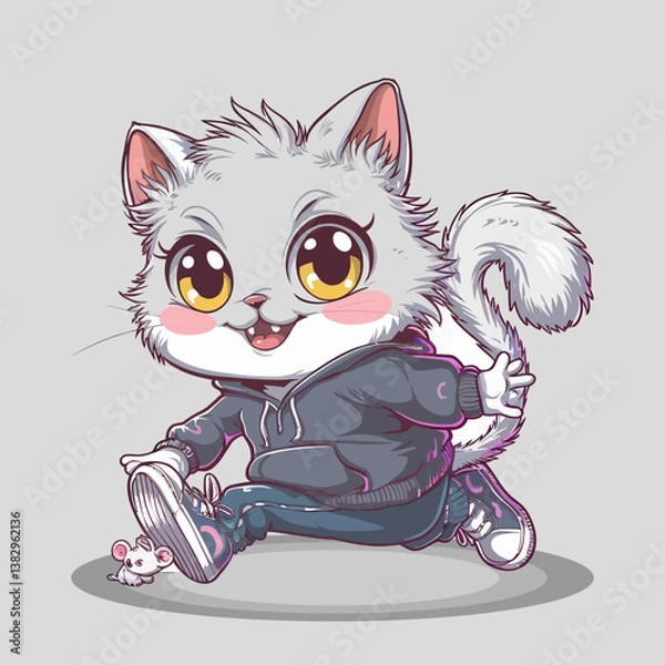 Obraz Cat With Mouse 