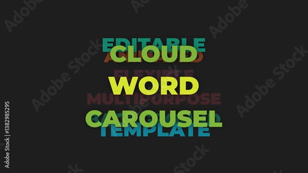 Obraz Carousel Word Cloud