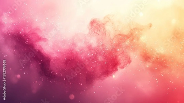 Fototapeta Soft Peach Gradient Background with Blurred Pink & Orange Tones – Minimalist Light Smooth Banner Design for Web & Print
