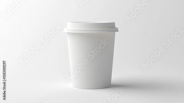 Fototapeta Blank coffee cup, studio mockup, for branding, product display