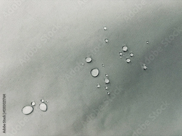 Obraz Water droplets on a gray background